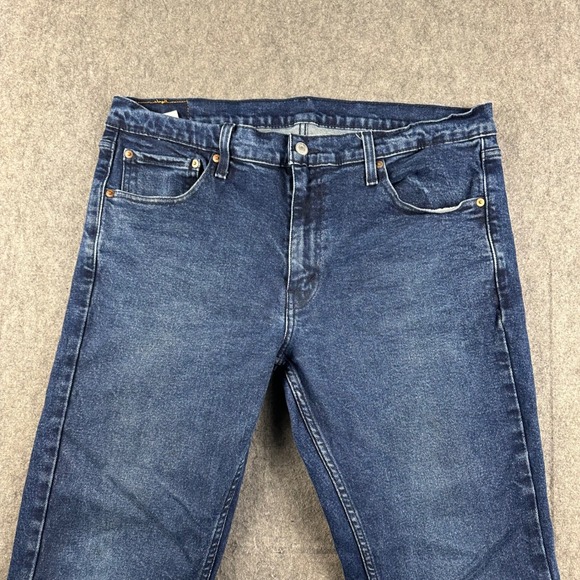 Levi's 527 Mens Jeans 36x32 Bootcut Blue Dark Wash Denim Stretch Western Cowboy - Picture 6 of 12